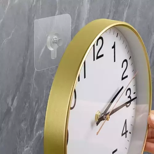 Crochet Auto-Adhésif pour Cadre Photo de Bain, Cintres Muraux Transparents et Sans Couture, Porte-Autocollant Mural pour Horloge de Face, N64 1