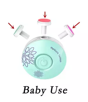 Coupe-ongles électrique pour bébé, polisseuse à ongles pour enfant, kit de soins pour bébé, ensemble de manucure, facile à couper, coupe-ongles pour nouveau-né 4