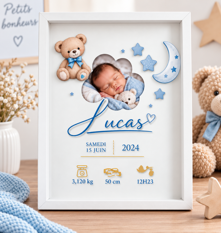 Cadre naissance nounours