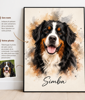 Portrait personnalisé de chien ou chat à partir d’une photo
