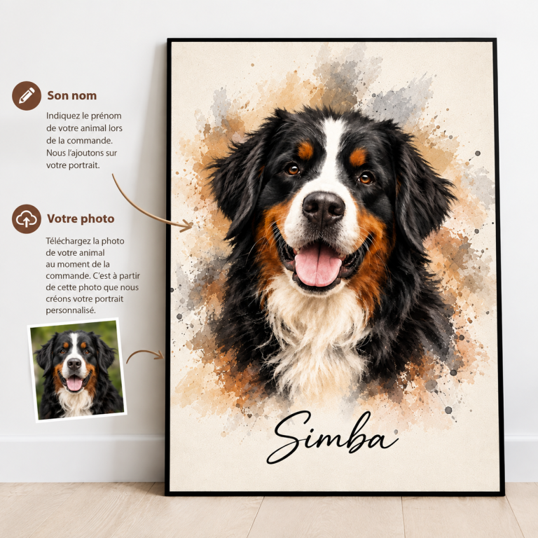 Portrait personnalisé de votre animal 🐾 – Fichier numérique