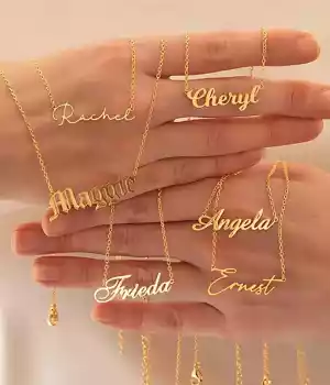 Collier prénom personnalisé pour femme en acier inoxydable