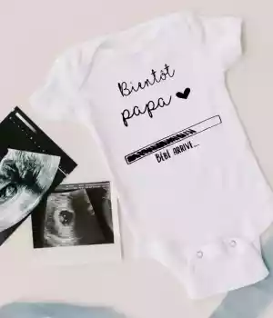 Body bébé « Papa arrive bientôt » – Annonce de grossesse